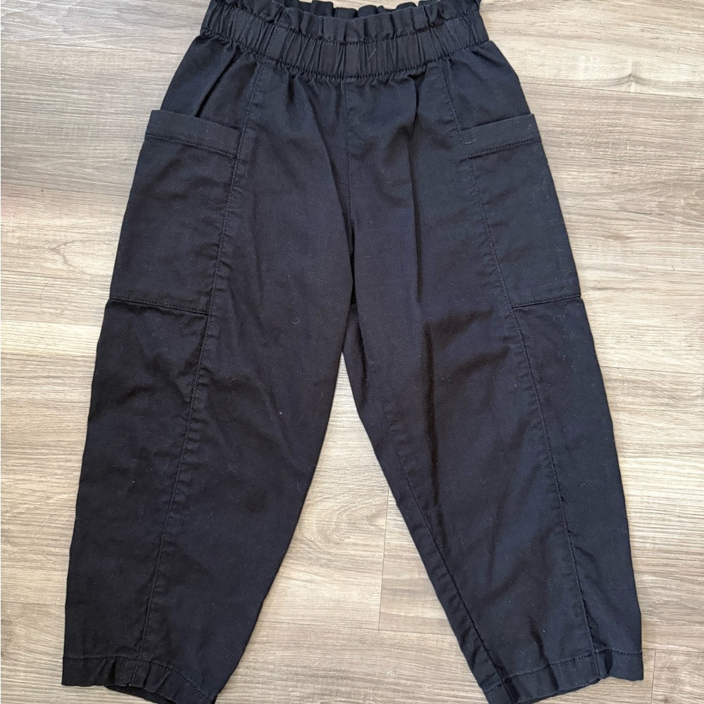 Old Navy Girls Black Paperbag Pants